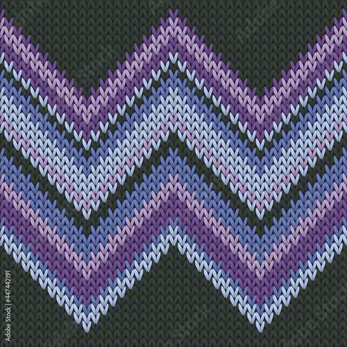 Stylish zig zal lines knit texture geometric