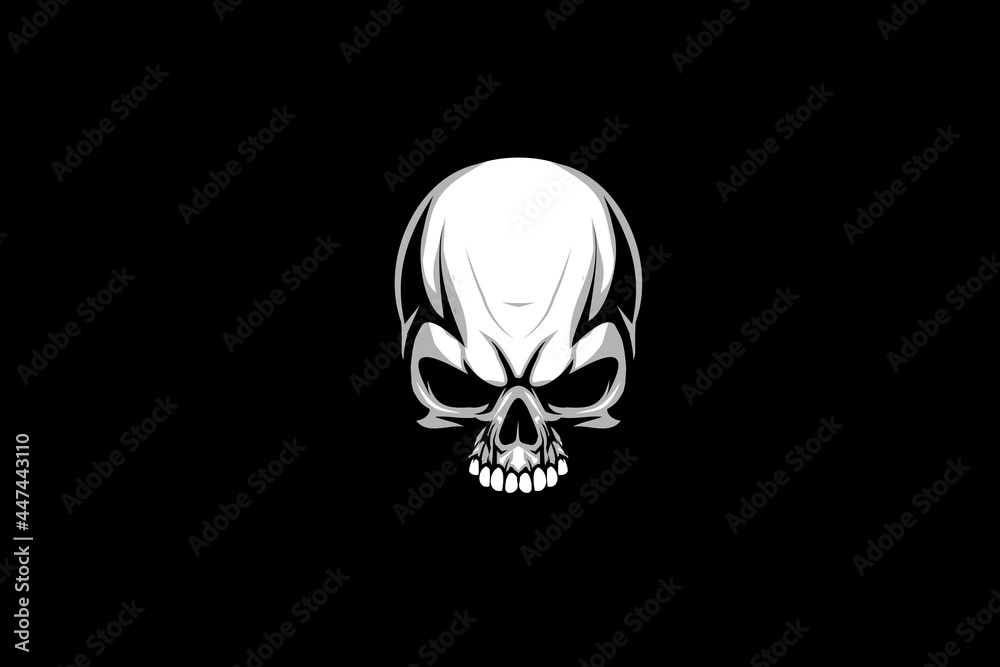 skull head character vector template skull head character vector template