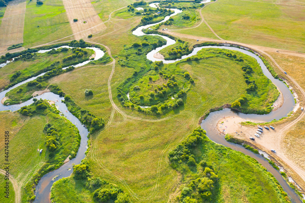 Naklejka premium Meandry rzeki Liwiec