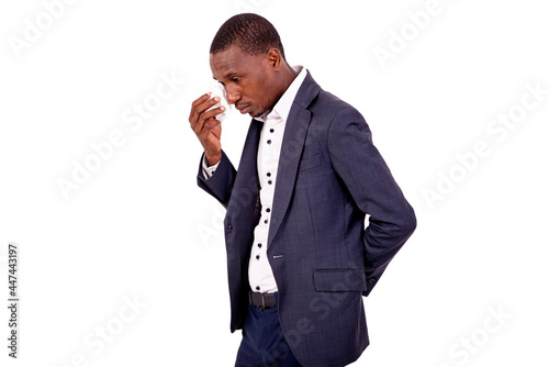 young businessman thinking about something.