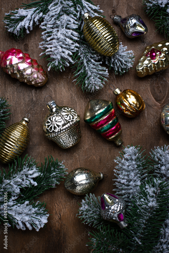 Fototapeta premium Retro Soviet glass tree toy