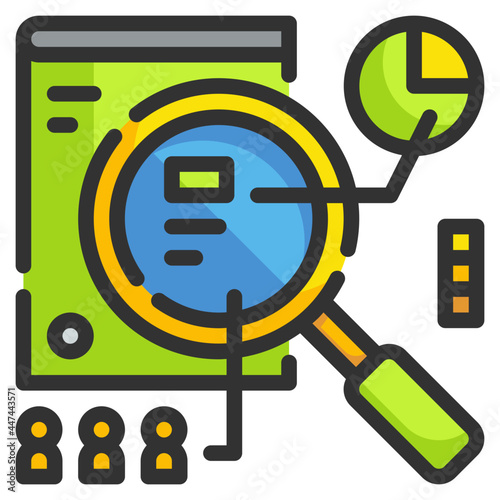 learning analytics line icon