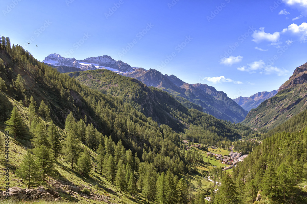 The village of Staffal, a pleasant village located at the end of the Ayas valley The village of Staffal, a pleasant village located at the end of the Ayas valley