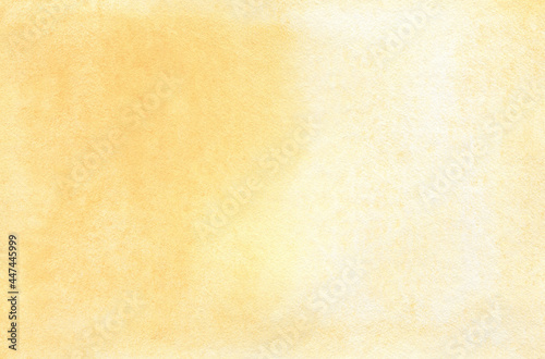 Abstract yellow watercolor gradient background texture. Peach color backdrop. 