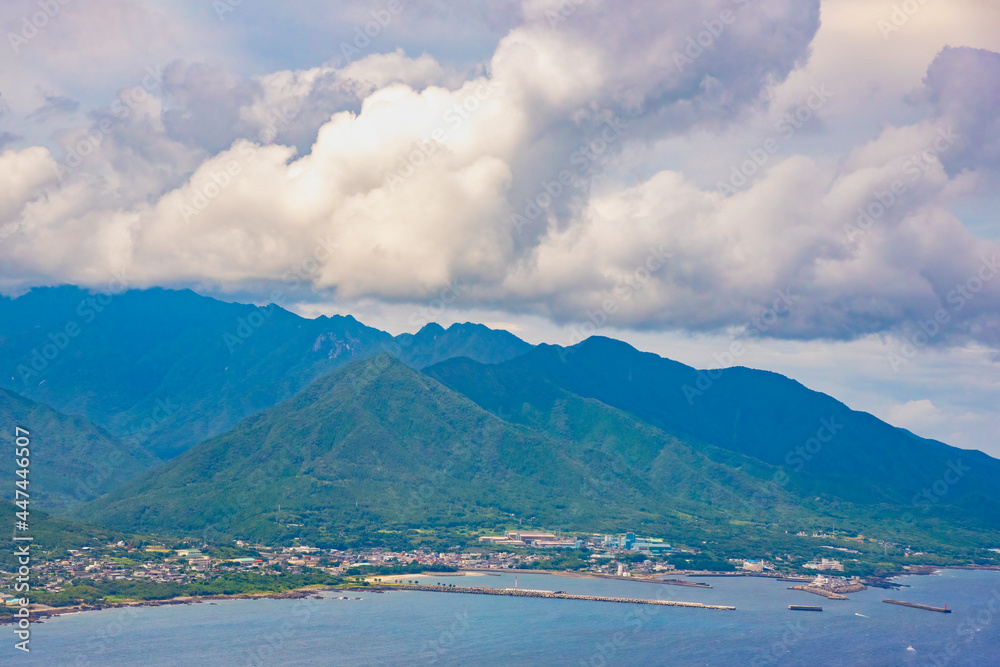 Aerial view of Yakushima island, Japan