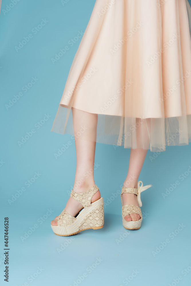 womens feet dresses fashion shoes close-up