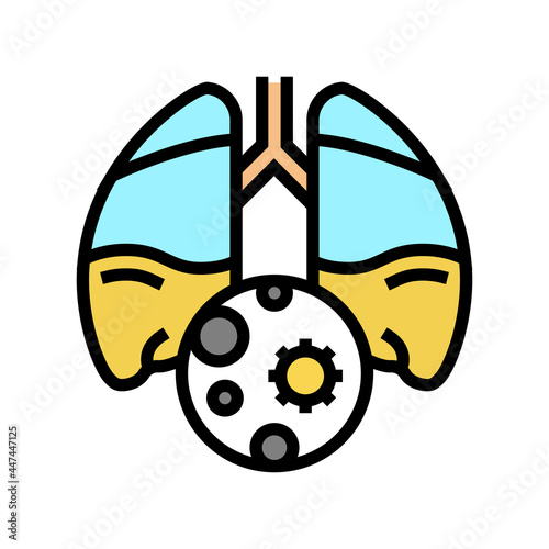 pneumonia inflammation color icon vector. pneumonia inflammation sign. isolated symbol illustration