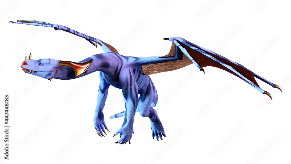 Obraz premium 3D Rendering Fairy Tale Dragon on White