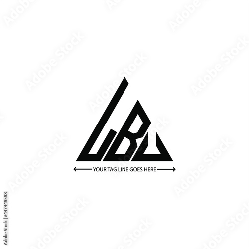 LBU letter logo creative design. LBU unique design
 photo