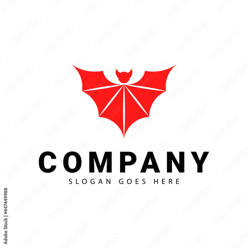 red bat logo, this logo is suitable for your business