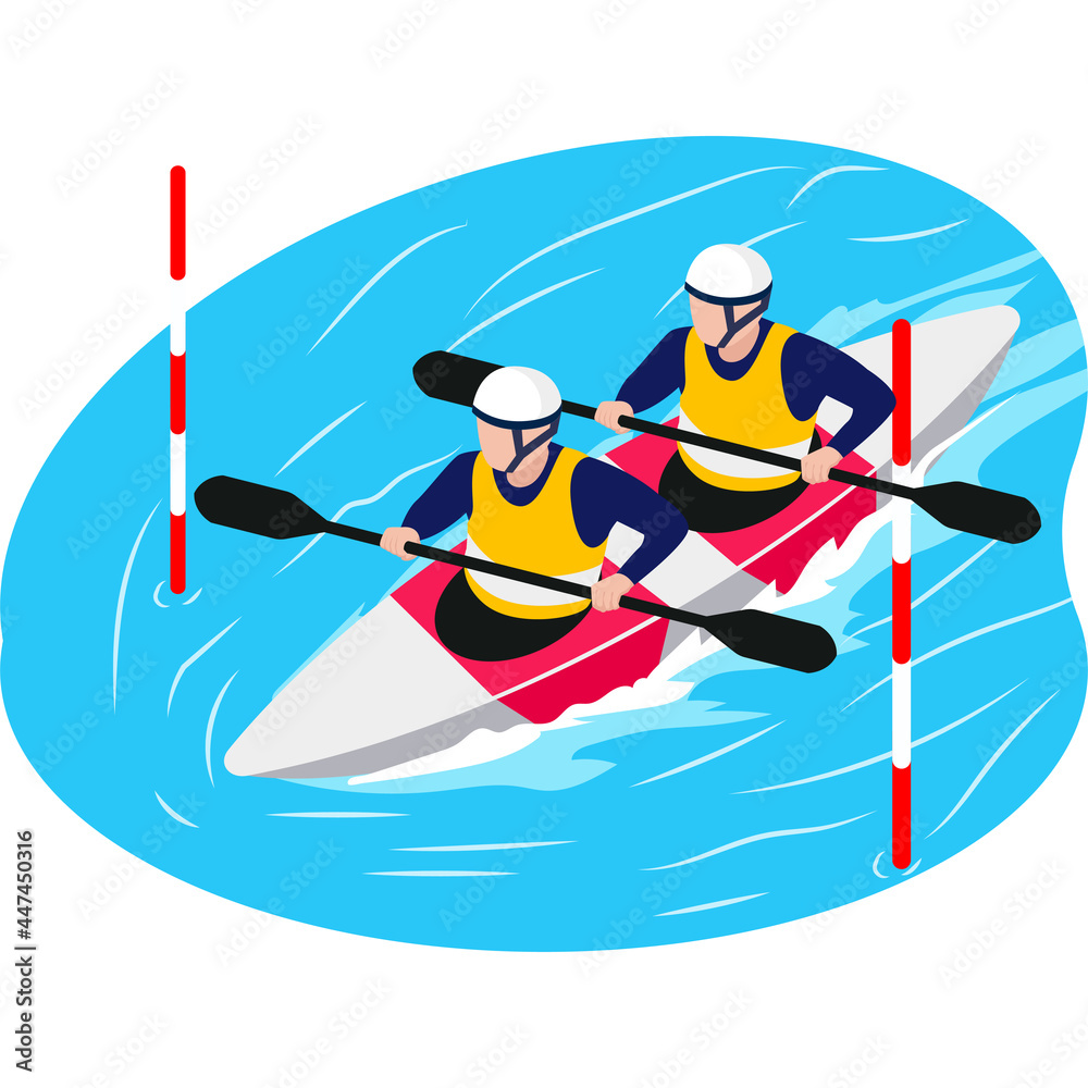 Boating team sport beautiful illustration.