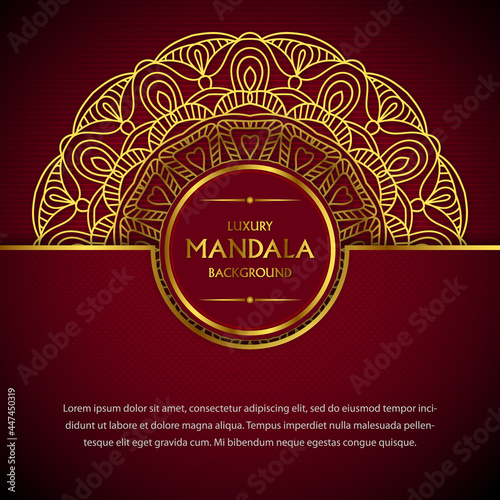Abstract beautiful golden mandala design background for greeting card, invitation, and background many templates 