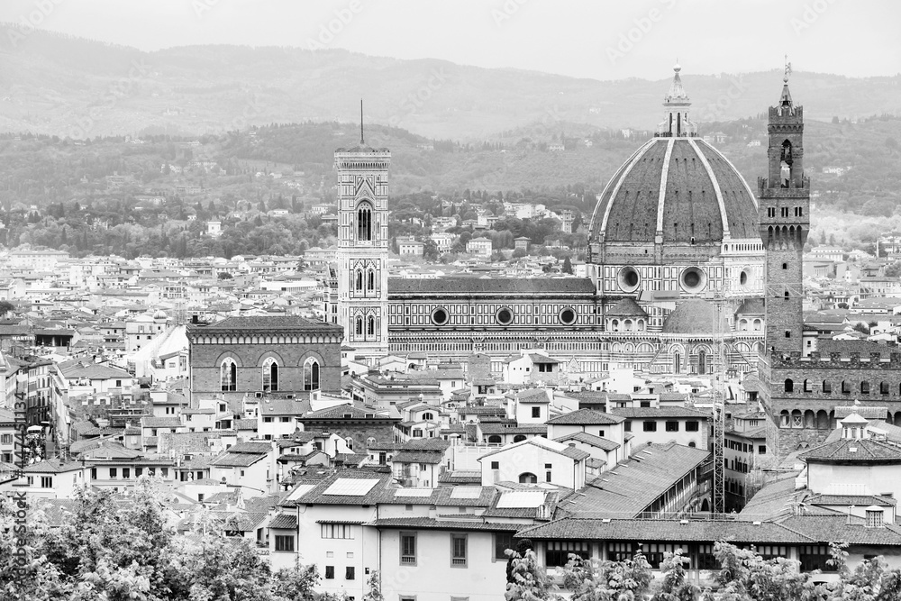 Florence. Black white Italy.