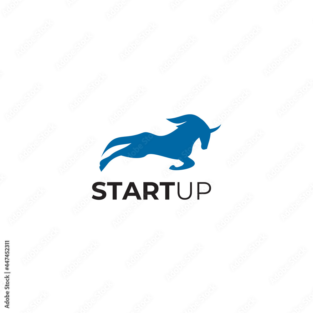 Unicorn start up logo design template Unicorn start up logo design template