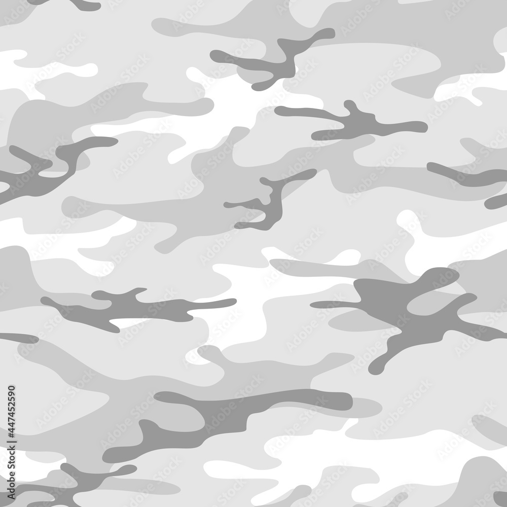 Camouflage seamless pattern from spots. Military camo. Print on fabric and clothing. Vector illustration