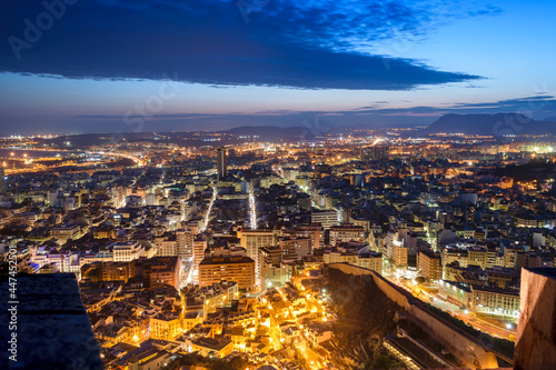 Afternoon overview cityscape over Alicante © Fran