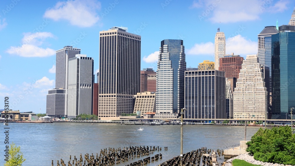 New York City Manhattan skyline - obrazy, fototapety, plakaty 
