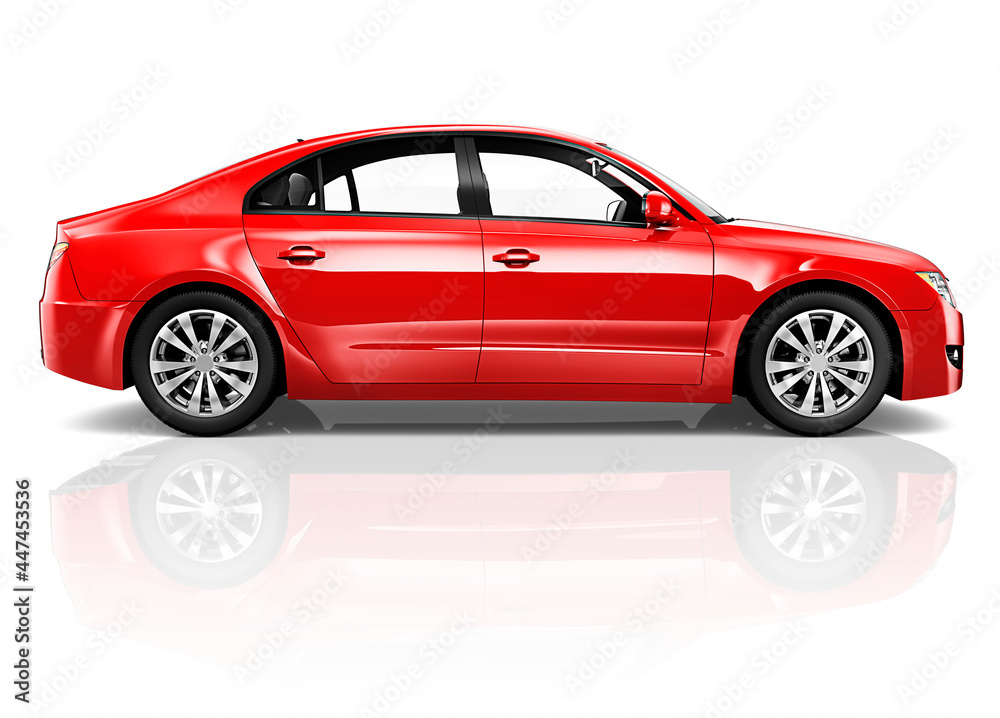 Illustration of a red car