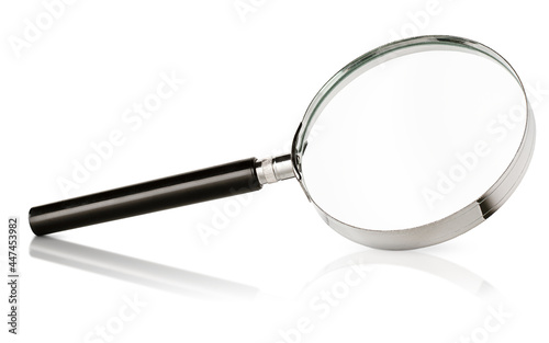 magnifier on white isolated background