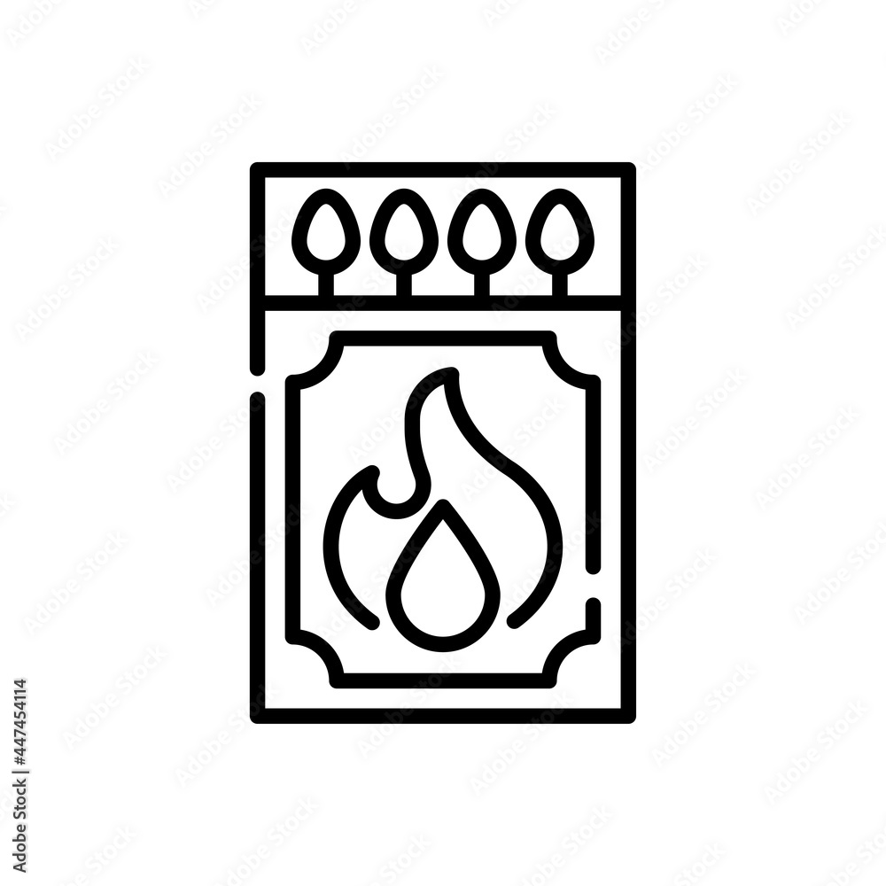 Matches vector outline icon style illustration. EPS 10 file Matches vector outline icon style illustration. EPS 10 file