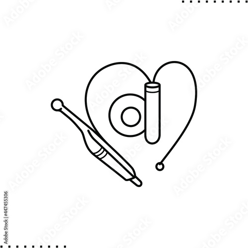 Egg retrieval, ivf fertilization, egg donation,  vector icon in outline