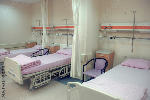 beds in hospital room © ompstock