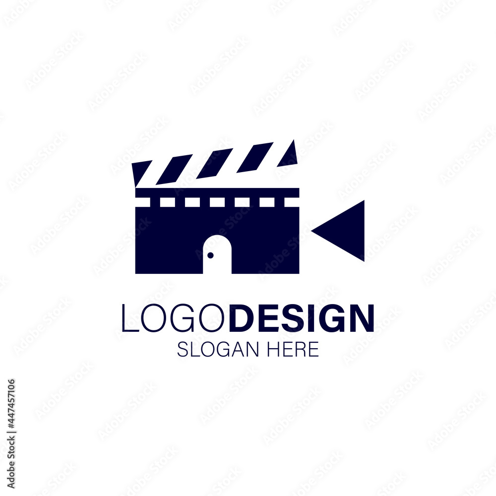 house cinema for celebrities and entertainment logo design