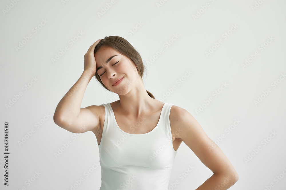 woman with headache health problems depression stress woman with headache health problems depression stress