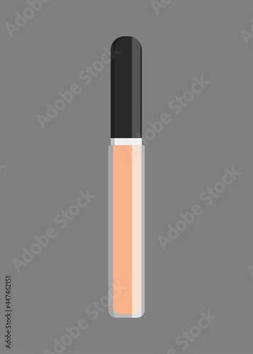 Vector lip gloss. Decorative cosmetics for the face. Women's cosmetics. Icon for the site. Clipart. Vector illustration of lipstick on an isolated background.