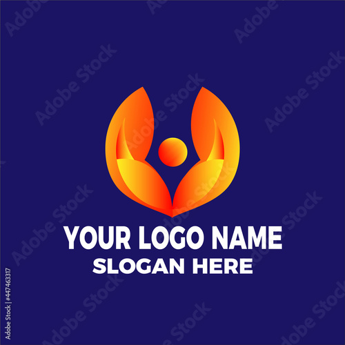 modern gradient Business Corporate technology symbol logo design concept vector  