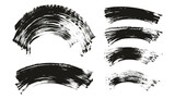 Flat Fan Brush Thin Curved Background Mix High Detail Abstract Vector Background Mix Set 