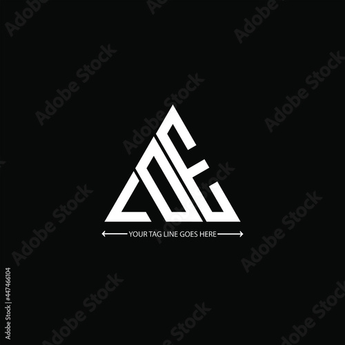 LDE letter logo creative design. LDE unique design, LOE letter logo creative design. LOE unique design
 photo
