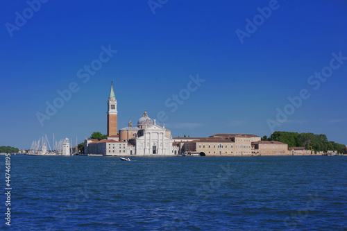 facades of the narrow streets of the old city of Venice