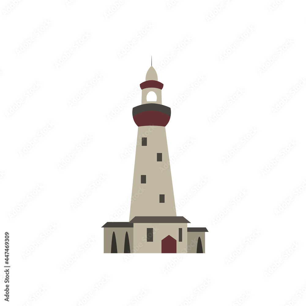 Lighthouse on a white background. Lighthouse on a white background.
