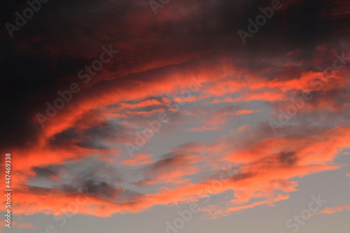 red sunset sky © izzet