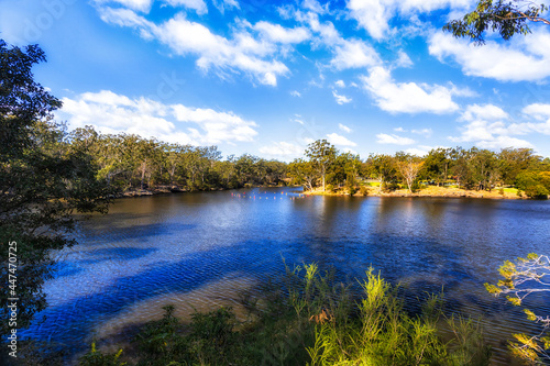 Fototapeta Naklejka Na Ścianę i Meble -  Lake Parramatta Across Visitor Hut