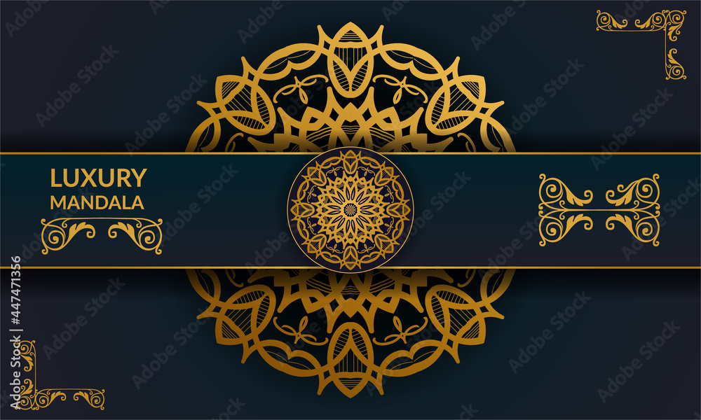 Elegant Luxury mandala background design with golden colour pattern. Ornamental mandala template for decoration, wedding cards, invitation cards, cover, banner