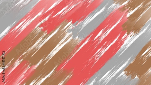 abstract painting art with red, brown and grey brush for wallpaper, poster, card background or presentation