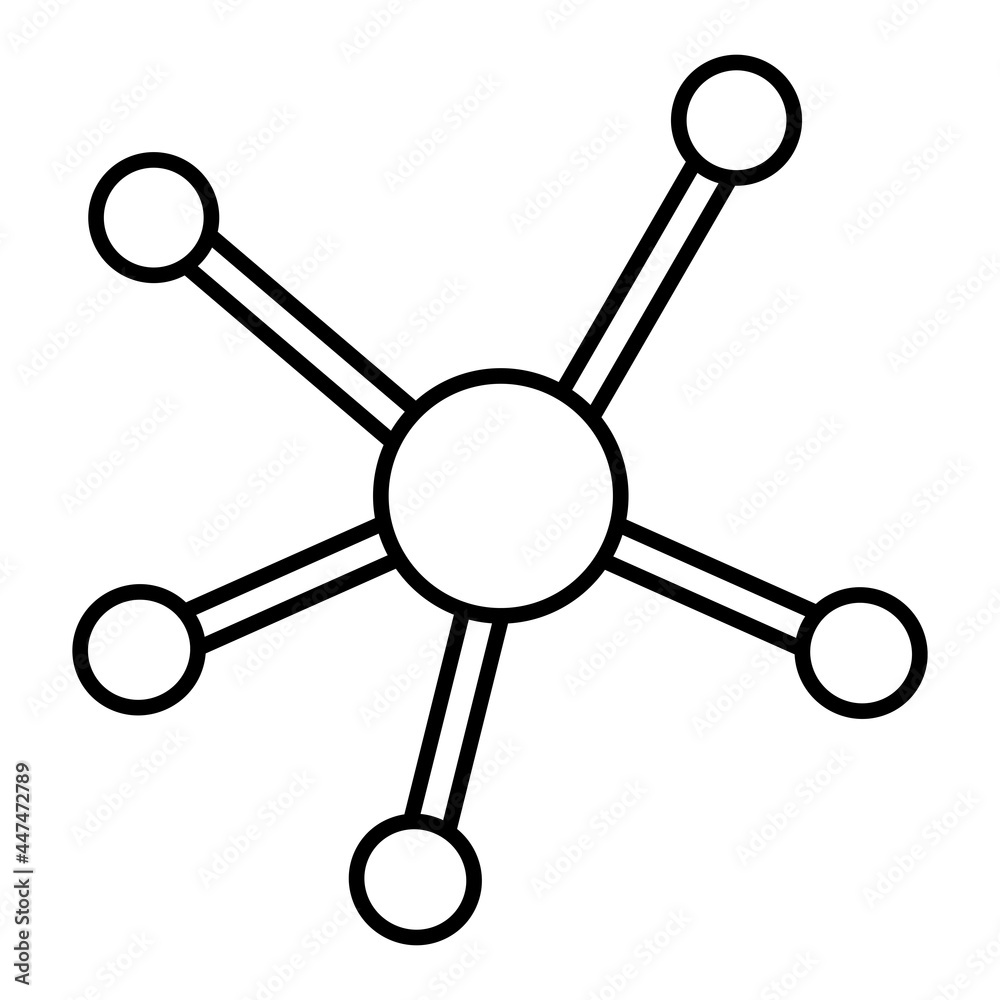 Vector Connections Outline Icon Design Vector Connections Outline Icon Design