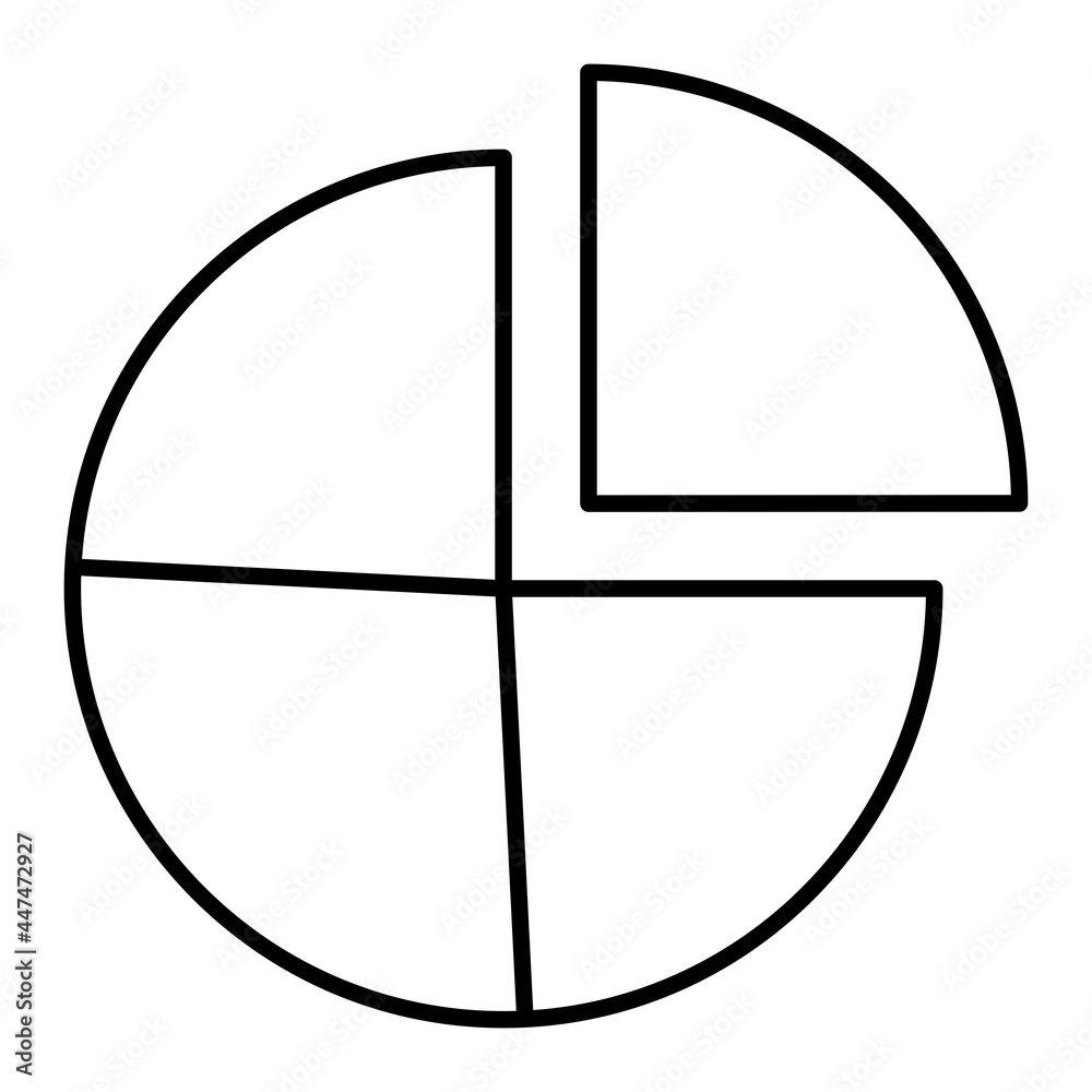 Vector Pie Chart Outline Icon Design