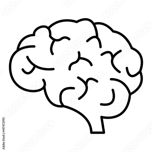 Vector Brain Outline Icon Design