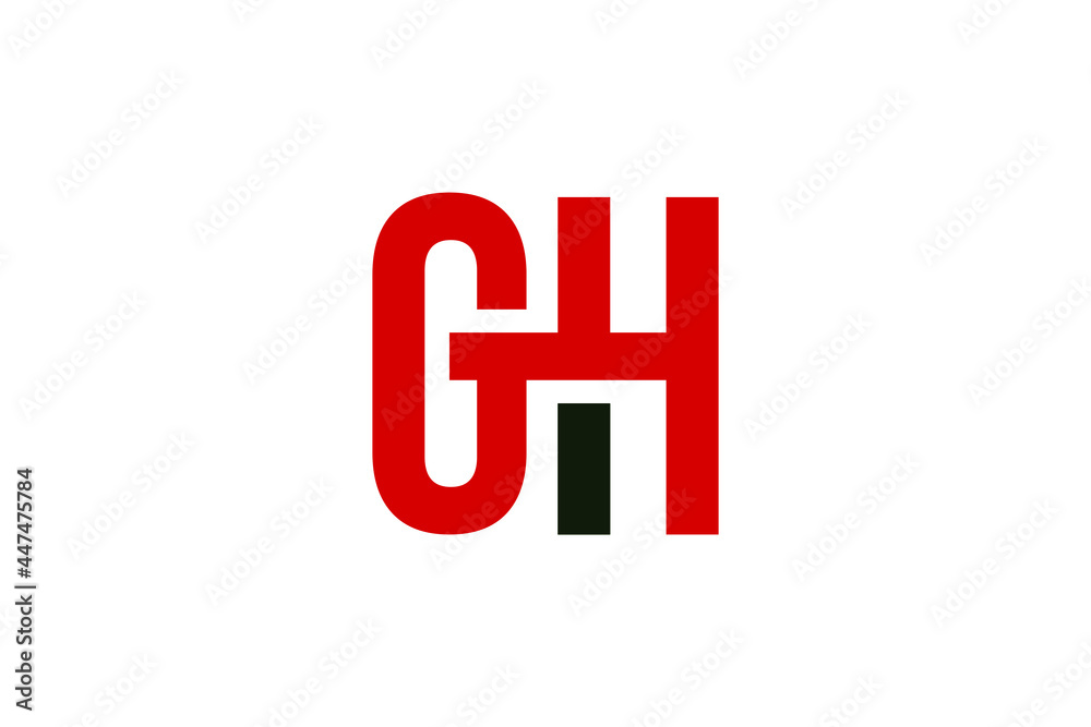 Simple and abstract letter GH or HG logo design. For personal branding, etc.
