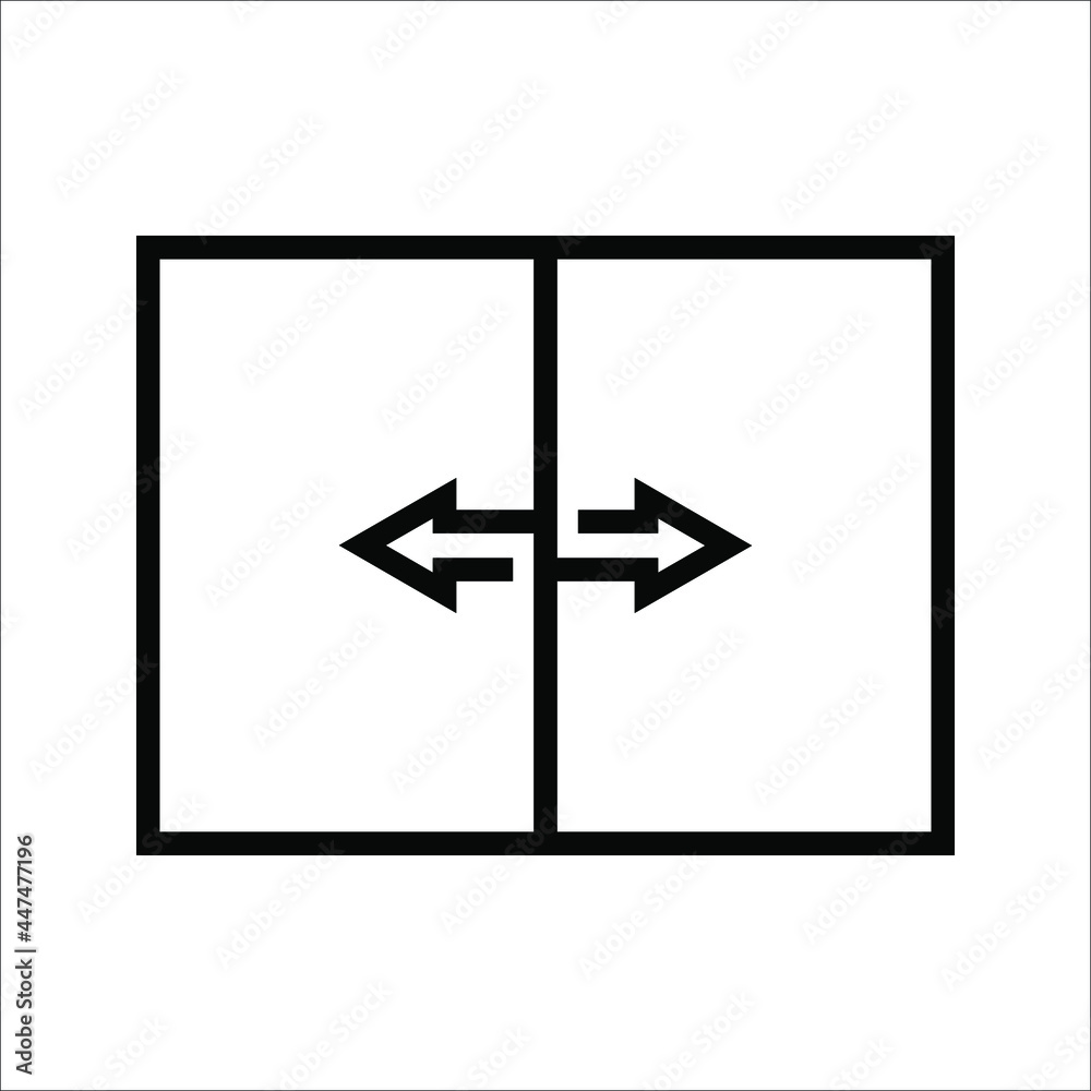 sliding door icon vector. sliding door sign. isolated on white background. color editable eps 10 sliding door icon vector. sliding door sign. isolated on white background. color editable eps 10