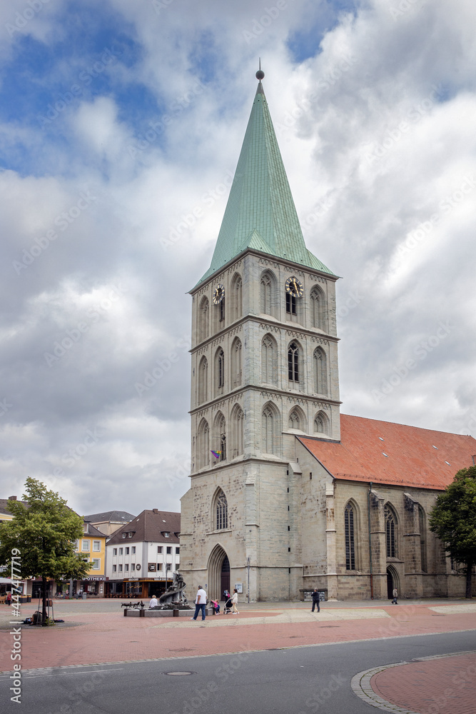 Church at City of Hamm North Rhine-Westphalia, Germany. Ruhr area. 