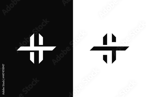 Letter HT Or ST Logo. Vector Design.