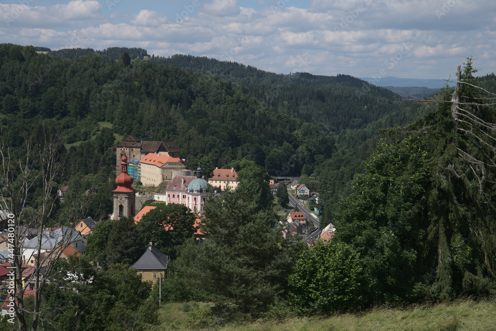 Fototapeta premium Bečov, Czech Republic - July 7 2021: Becov castle