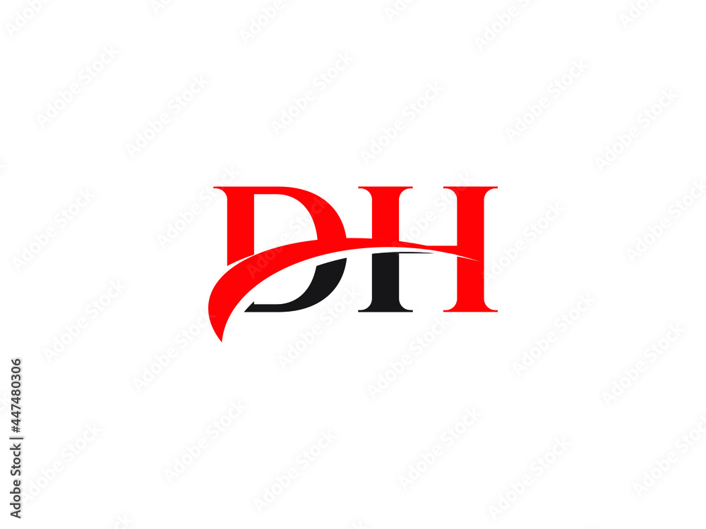 Obraz premium DH Letter Initial Logo Design Template