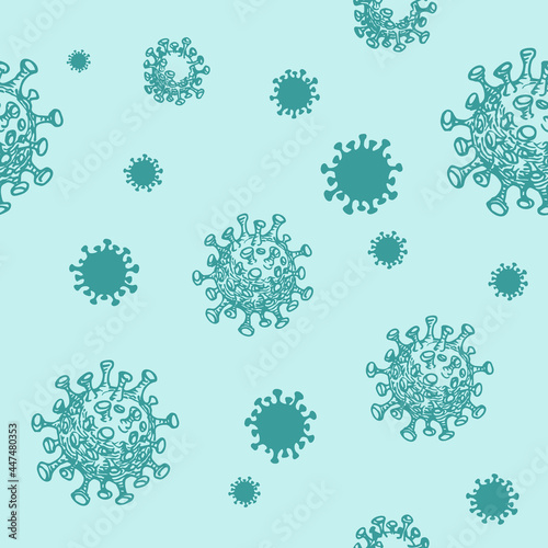 Coronavirus bacterias pattern. Medical concept with dangerous cells