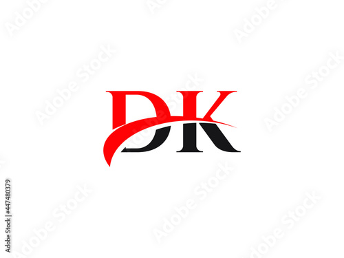 DK Letter Initial Logo Design Template