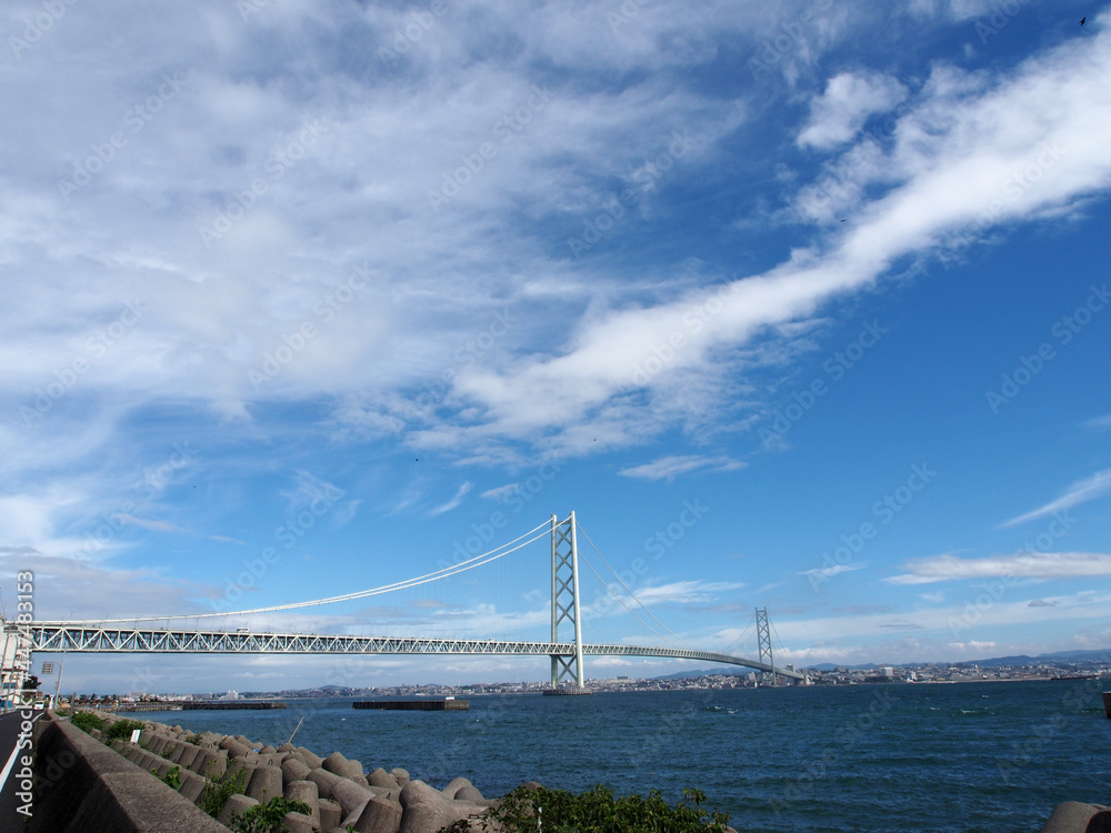 Obraz premium 明石大橋と青い空OLYMPUS DIGITAL CAMERA